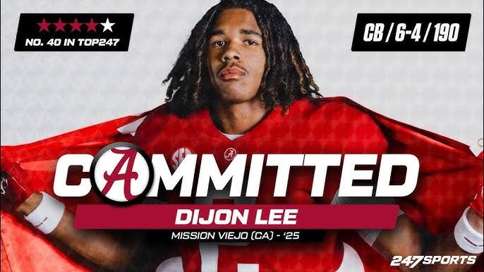 Done Deal: Alabama  Incridible Land 4-star Cornerback Class of 2025 Commit Dijon Lee Jr To Crimson Tide Final Destination