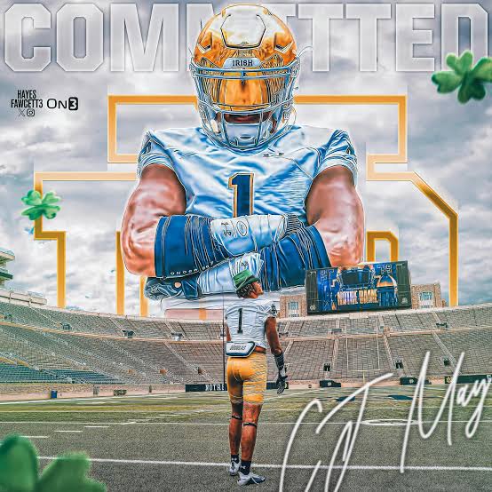 Notre Dame Secures Major Commitment From 2025 Elit Four-Star Edge CJ May Commit Fighting Irish Football