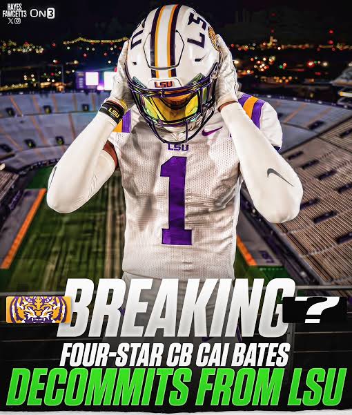 BREAKING: 4-Star Cornerback Cai Bates Decommit LSU Commit Roll Tide Alabama Football Program