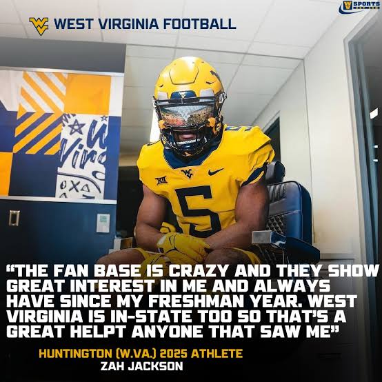 Zah Jackson 4-star Defensive Back To-Rated High School Athletes Chooses WVU Fully Committed To Mountaineers Football Program